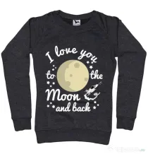 Bluza ADLER dama To the moon and back Negru melanj