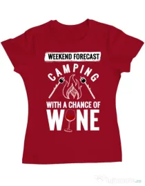 Tricou ADLER dama Weekend forecast Rosu