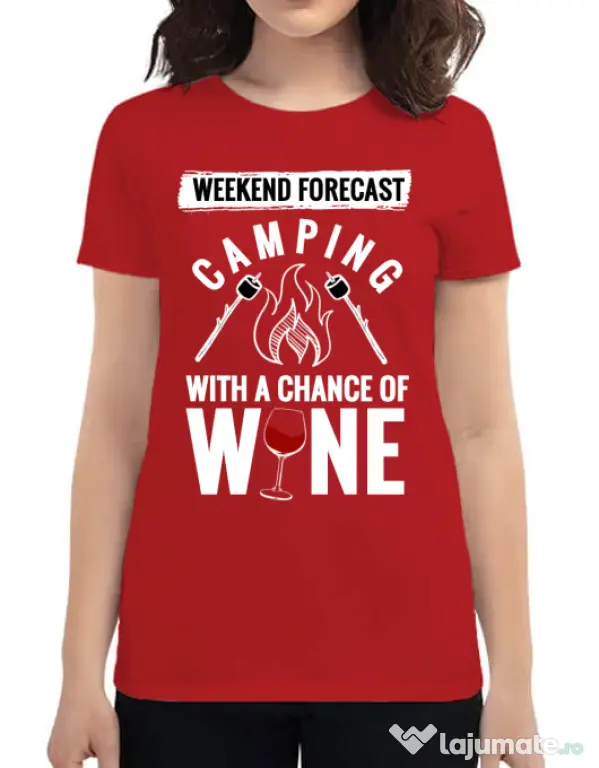 Tricou ADLER dama Weekend forecast Rosu