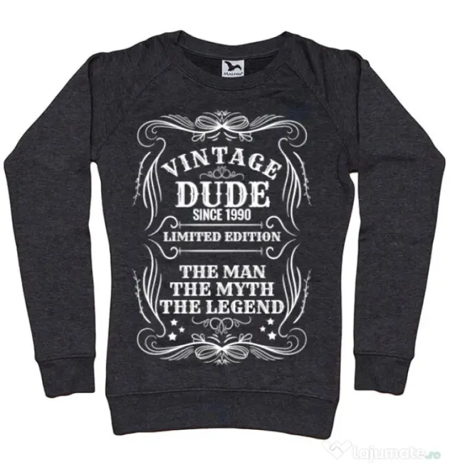 Bluza ADLER dama Vintage dude Negru melanj