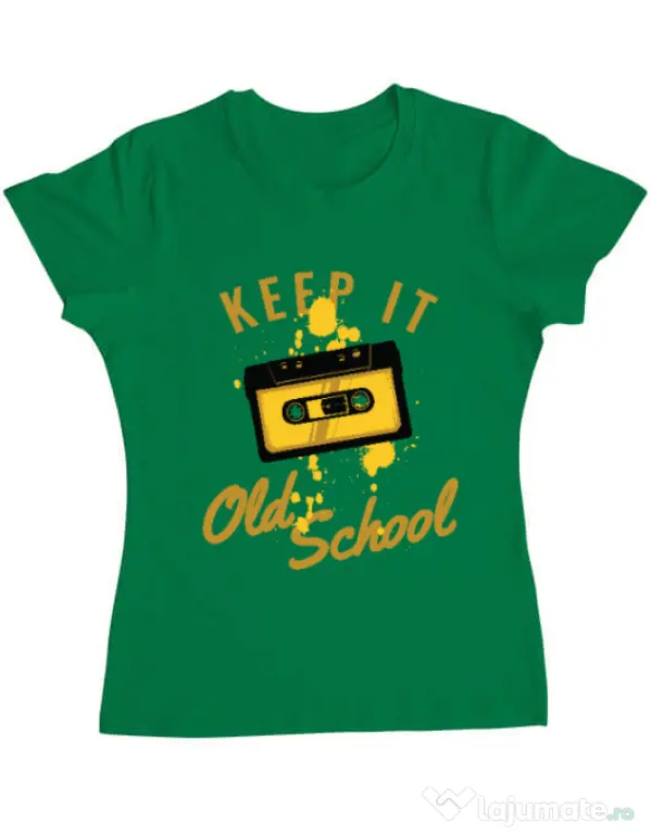Tricou ADLER dama Keep it old school Verde mediu