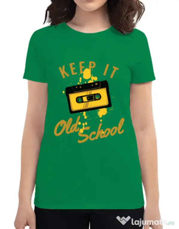 Tricou ADLER dama Keep it old school Verde mediu