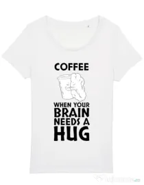 Tricou STANLEY STELLA dama Coffee Alb