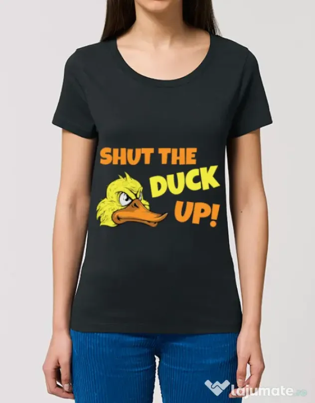 Tricou STANLEY STELLA dama Shut the duck up Negru