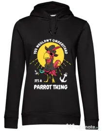 Hoodie dama cu gluga It’s a parrot thing Negru