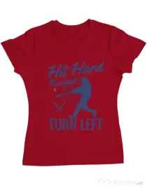 Tricou ADLER dama Hit hard Rosu