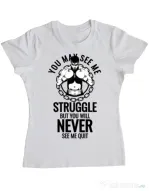 Tricou ADLER dama Never quit Alb