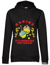 Hoodie dama cu gluga Baking Negru