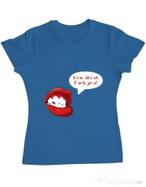 Tricou ADLER dama How about Albastru azuriu