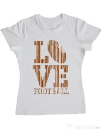 Tricou ADLER dama Love football Alb