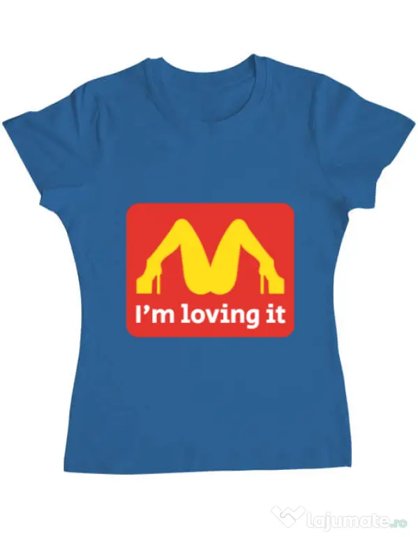 Tricou ADLER dama I'm loving it Albastru azuriu