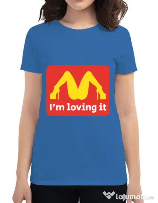 Tricou ADLER dama I'm loving it Albastru azuriu