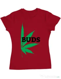 Tricou ADLER dama Best buds 2 Rosu