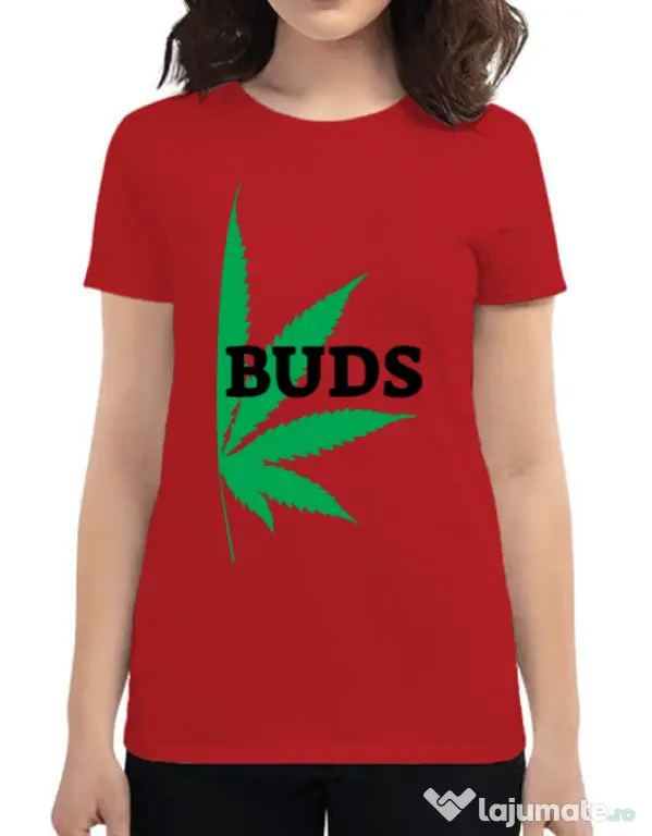 Tricou ADLER dama Best buds 2 Rosu