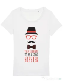 Tricou STANLEY STELLA dama Good hipster Alb