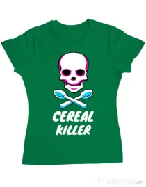 Tricou ADLER dama Cereal killer Verde mediu
