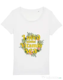 Tricou STANLEY STELLA dama I need some vitamin sea Alb