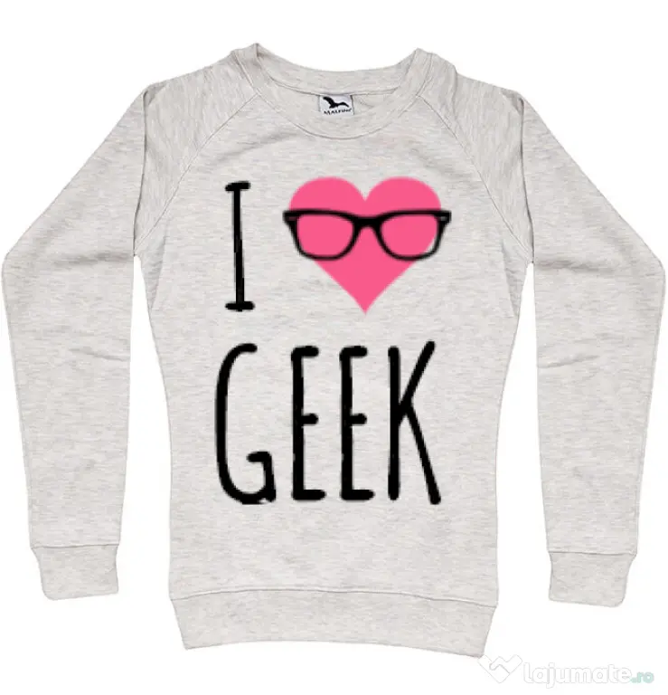 Bluza ADLER dama I love geek Migdala melanj