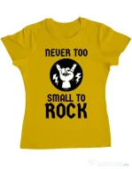 Tricou ADLER dama Never too small to rock Galben