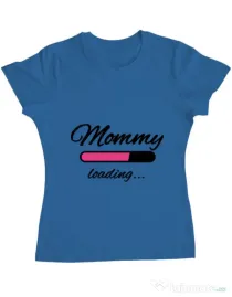 Tricou ADLER dama Mommy loading Albastru azuriu
