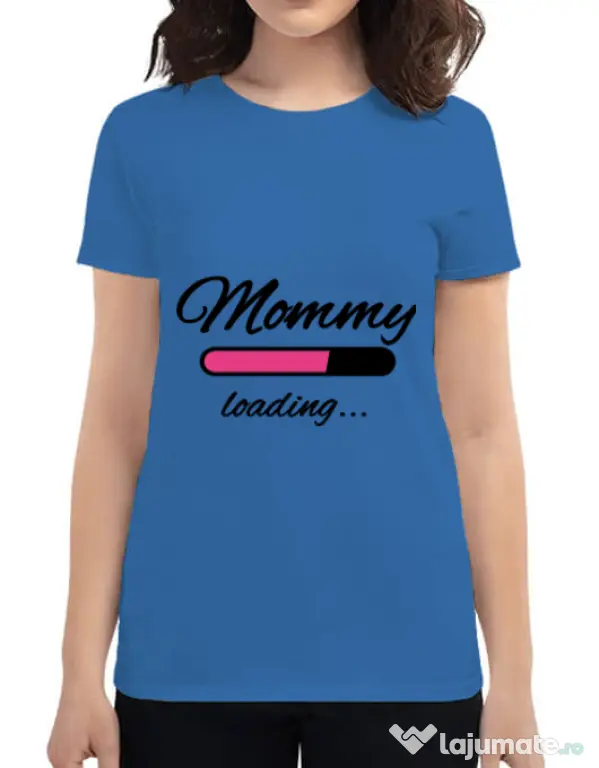 Tricou ADLER dama Mommy loading Albastru azuriu