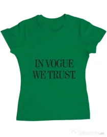Tricou ADLER dama In vogue we trust Verde mediu