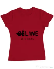 Tricou ADLER dama Line up bitches Rosu