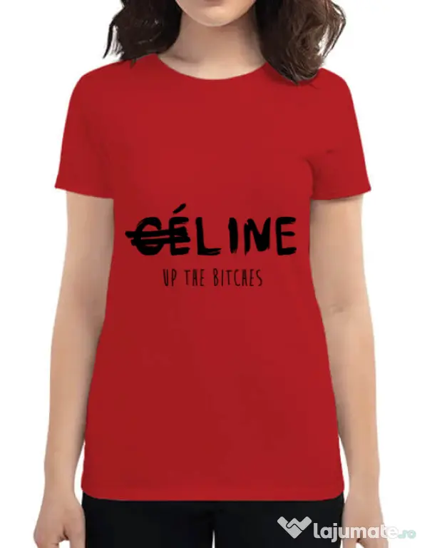 Tricou ADLER dama Line up bitches Rosu