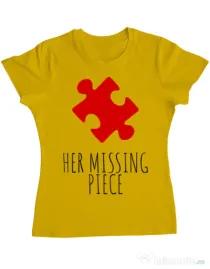 Tricou ADLER dama Her missing piece Galben