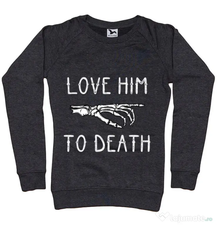 Bluza ADLER dama Love him to death Negru melanj