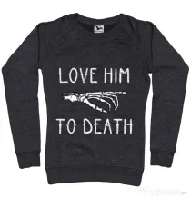 Bluza ADLER dama Love him to death Negru melanj
