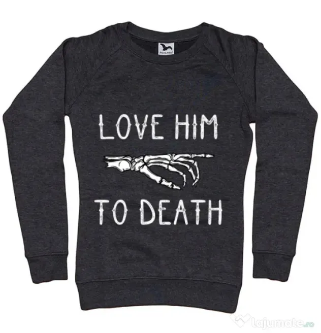 Bluza ADLER dama Love him to death Negru melanj