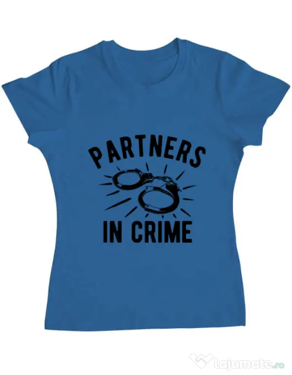 Tricou ADLER dama Partners in crime 1 Albastru azuriu