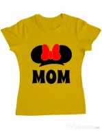 Tricou ADLER dama Mouse mom Galben