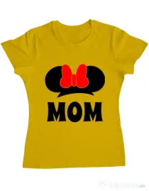 Tricou ADLER dama Mouse mom Galben