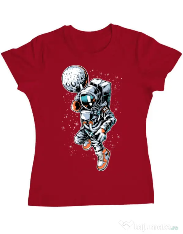 Tricou ADLER dama Astronaut Rosu