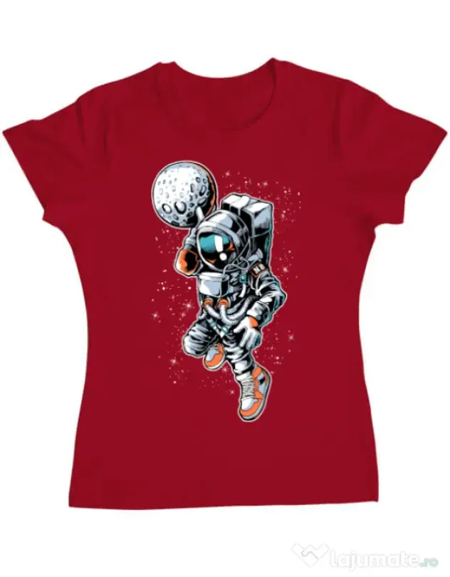Tricou ADLER dama Astronaut Rosu
