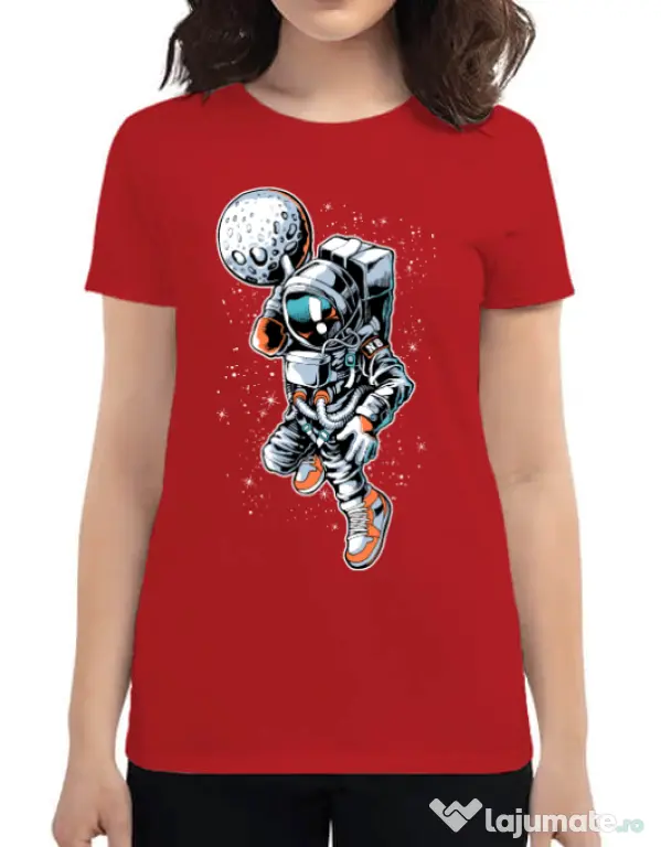 Tricou ADLER dama Astronaut Rosu