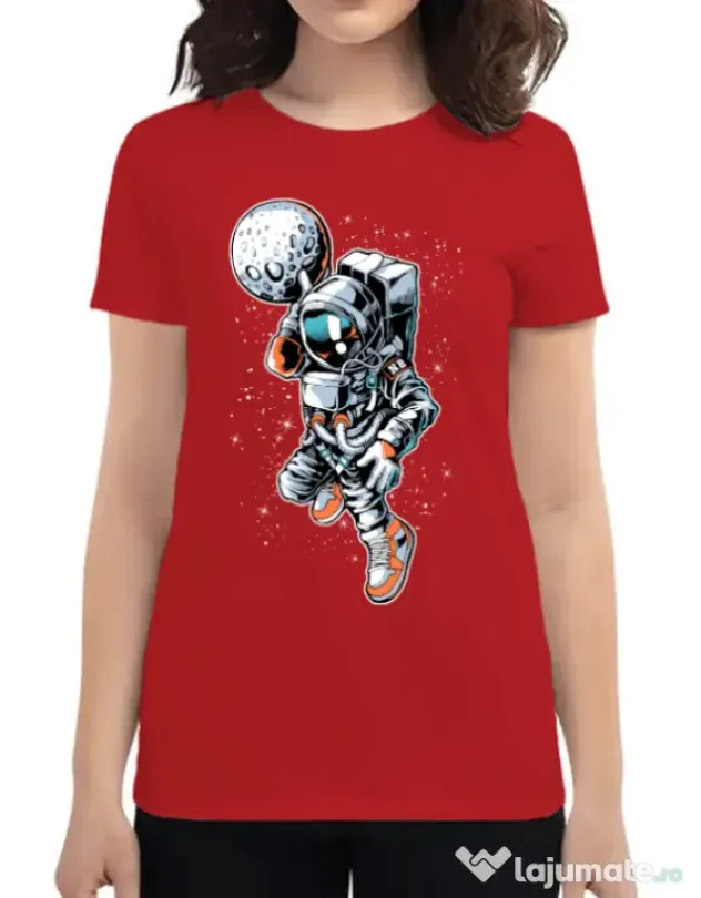 Tricou ADLER dama Astronaut Rosu