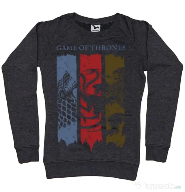 Bluza ADLER dama Game of Thrones Negru melanj