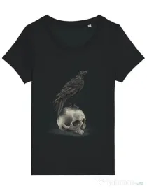Tricou STANLEY STELLA dama Crow skull Negru
