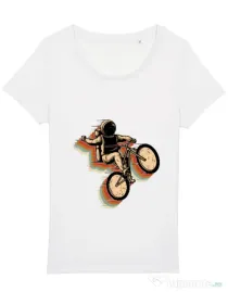 Tricou STANLEY STELLA dama Cycling space Alb