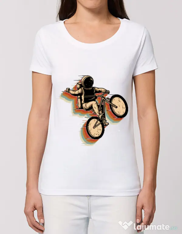 Tricou STANLEY STELLA dama Cycling space Alb