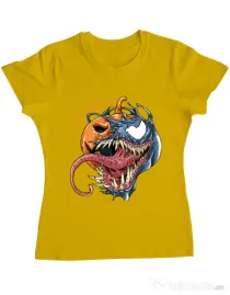 Tricou ADLER dama Halloween Venom Galben