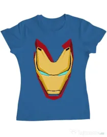 Tricou ADLER dama Iron man mask Albastru azuriu