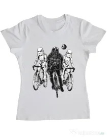 Tricou ADLER dama Star bikers Alb