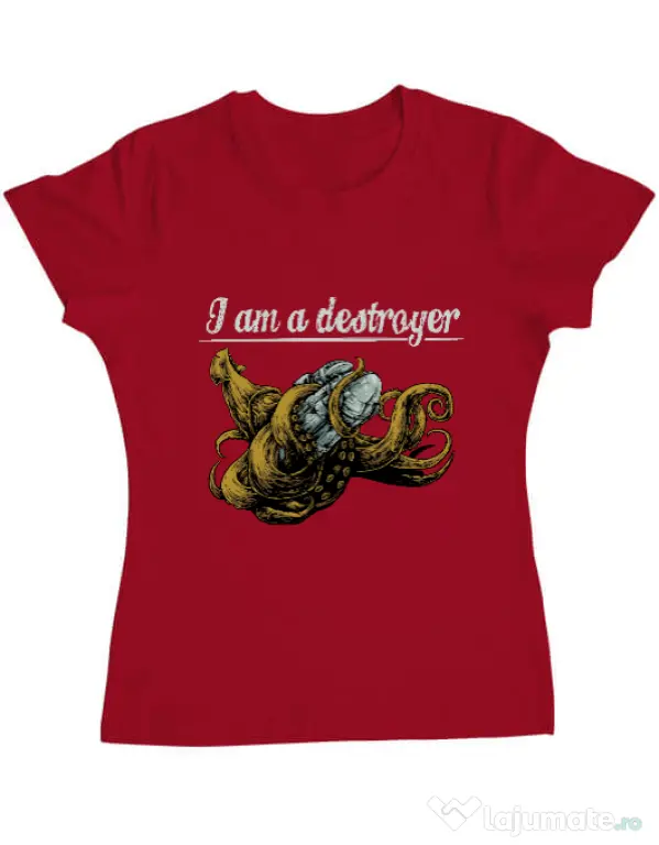 Tricou ADLER dama Destroyer Rosu