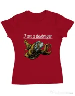 Tricou ADLER dama Destroyer Rosu