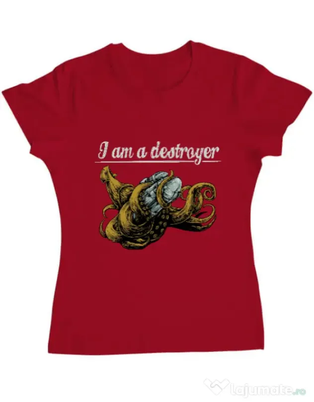 Tricou ADLER dama Destroyer Rosu