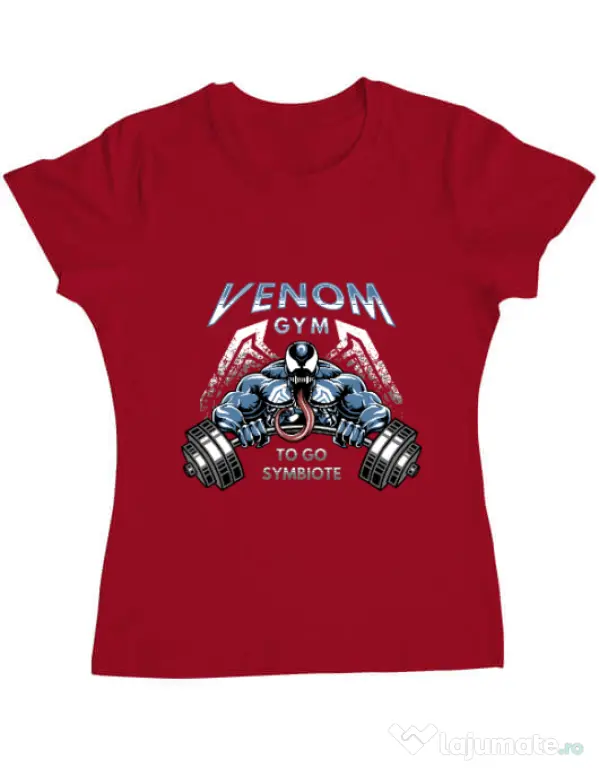 Tricou ADLER dama Venom gym Rosu